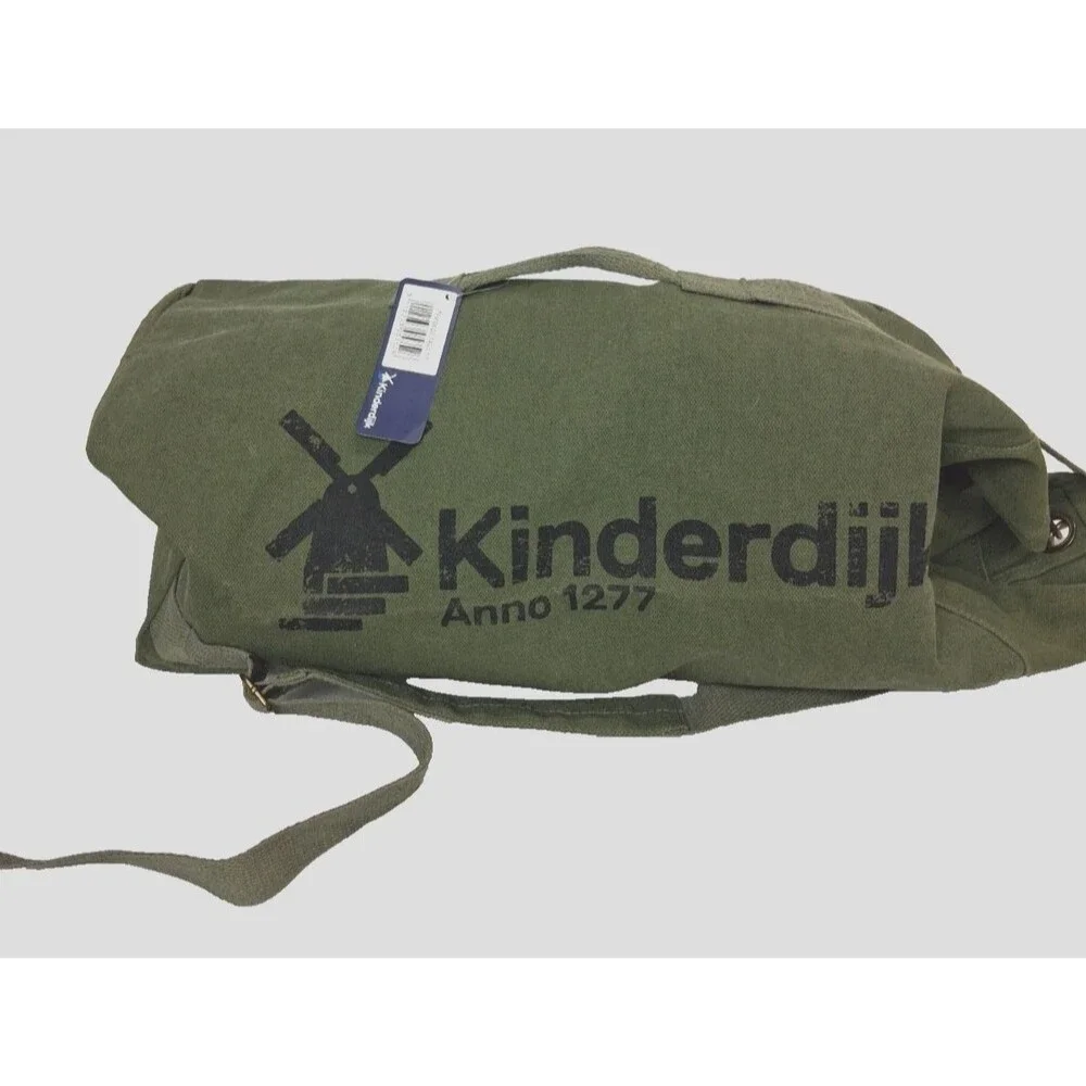 Kinderdirk NWT Canvas Army Green Logo Shoulder/ Backpack Duffel Sailor's Bag
